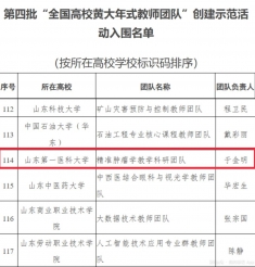零的突破！于金明院士团队入选第四批“全国高校黄大年式教师团队”