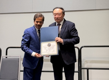 于金明院士当选美国放射肿瘤学会国际大使